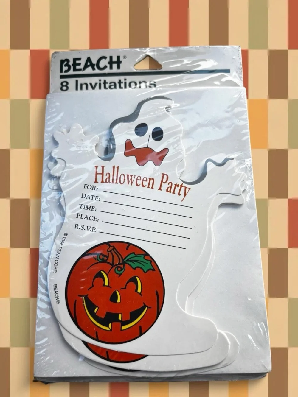 Vintage Y2K 1996 Halloween party invitations